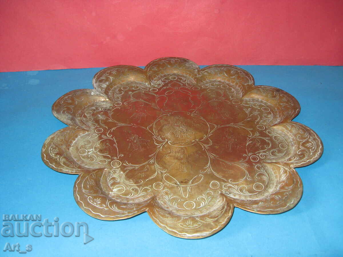 Original 19th-century bronze Arab-Persian tray - 7