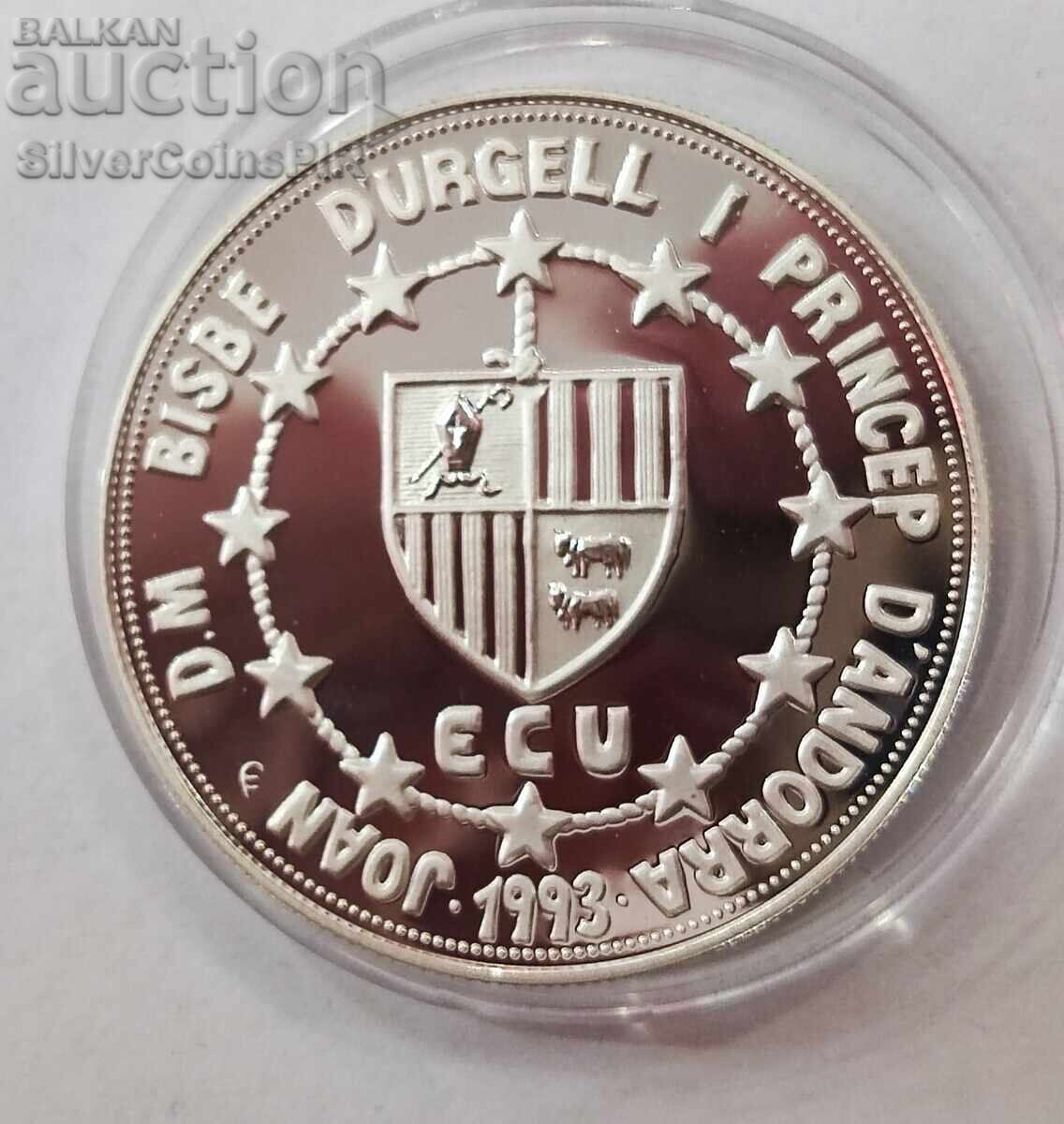 Silver 10 Dinera Saint George 1993 Andorra - 6 Silver 10 Dinera Saint George 1993 Andorra - 6