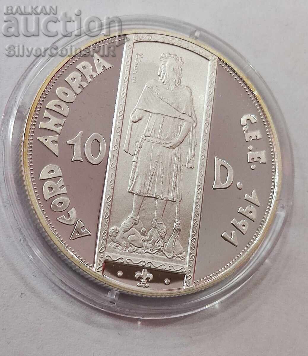 Auction Silver 10 Dinara Peter III 1994 Andorra Auction Silver 10 Dinara Peter III 1994 Andorra