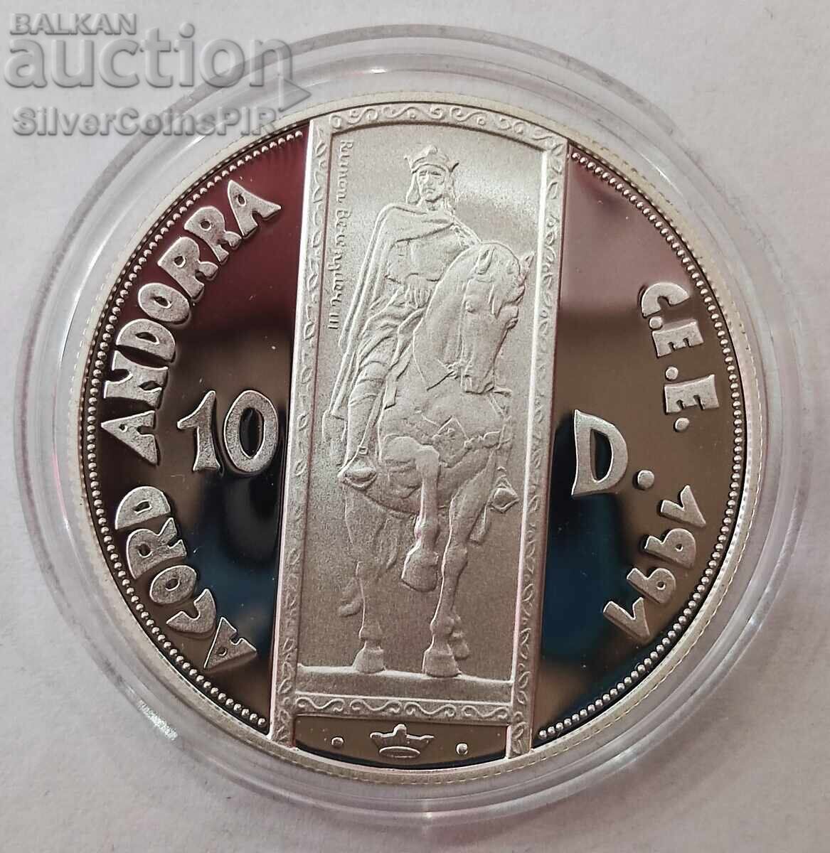 Silver 10 Graf of Barcelona 1995 Andorra with price 125.00 BGN | € 63.91 Silver 10 Graf of Barcelona 1995 Andorra with price 125.00 BGN | € 63.91