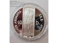 Silver 10 Graf of Barcelona 1995 Andorra