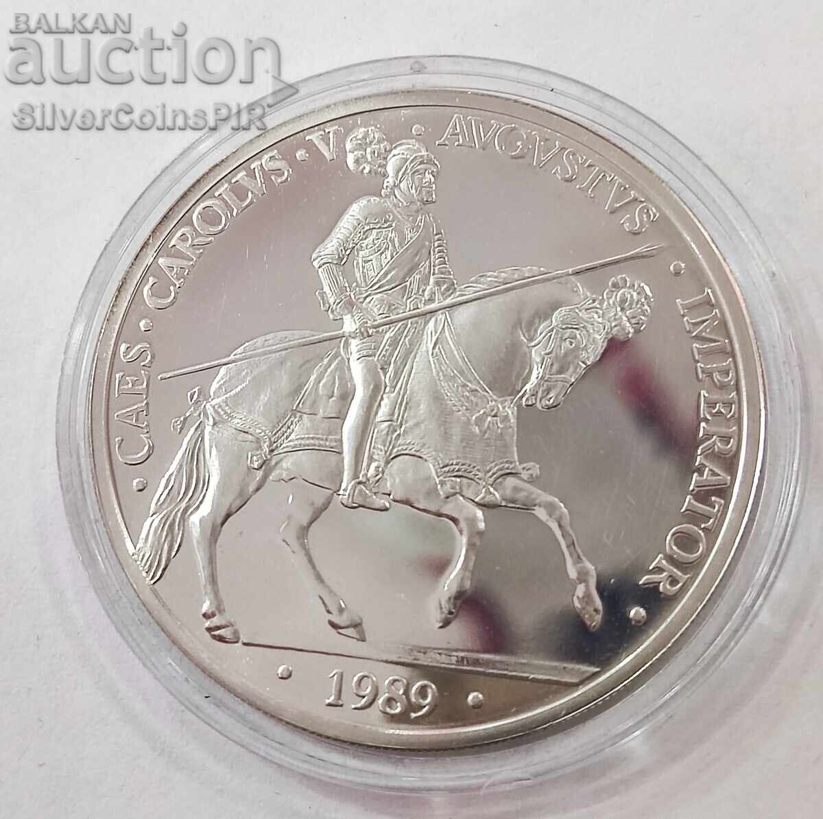 Auction Silver 5 ECU Charlemagne 1989 Spain Auction Silver 5 ECU Charlemagne 1989 Spain