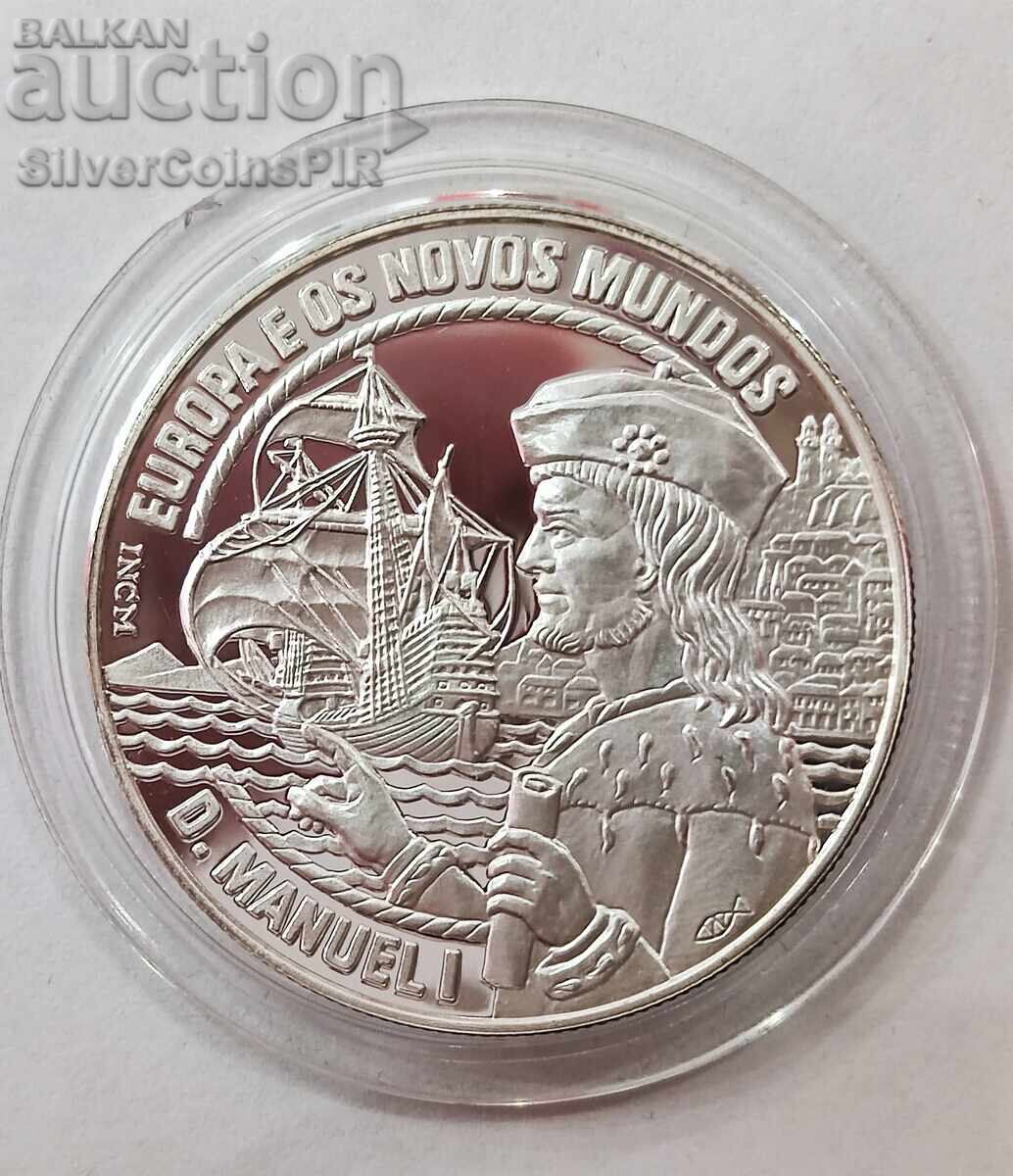 Auction Silver 25 Écus Manuel I 1994 Navigators Portugal Auction Silver 25 Écus Manuel I 1994 Navigators Portugal