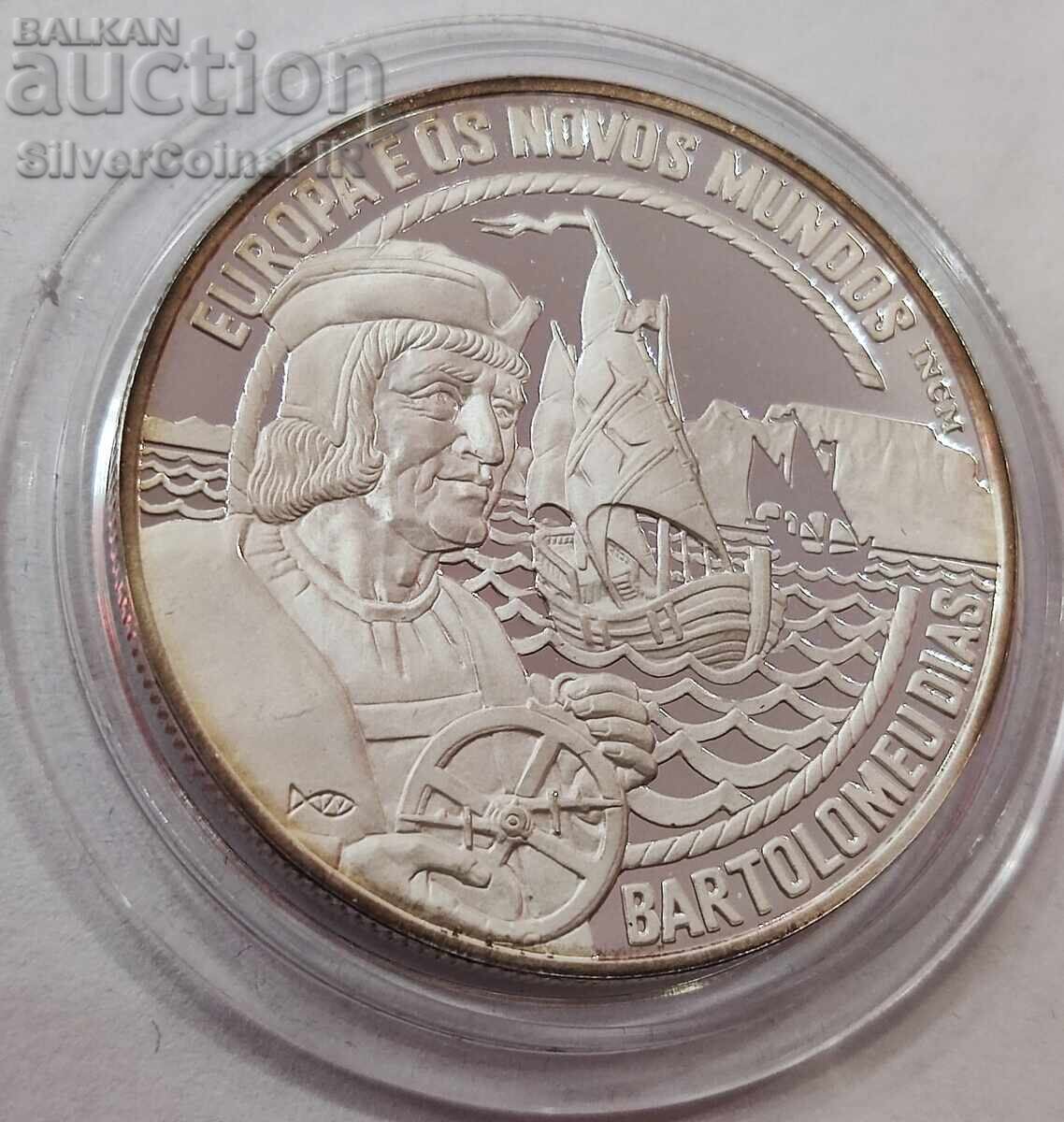 Auction Silver 25 Escudos Bartolomeu Dias 1993 Portugal Auction Silver 25 Escudos Bartolomeu Dias 1993 Portugal