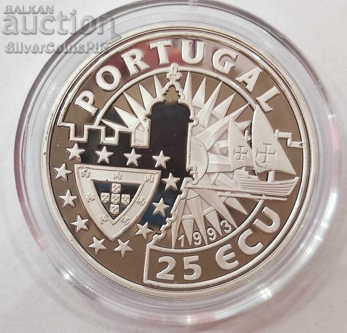 Delivery of Silver 25 Escudos Bartolomeu Dias 1993 Portugal Delivery of Silver 25 Escudos Bartolomeu Dias 1993 Portugal