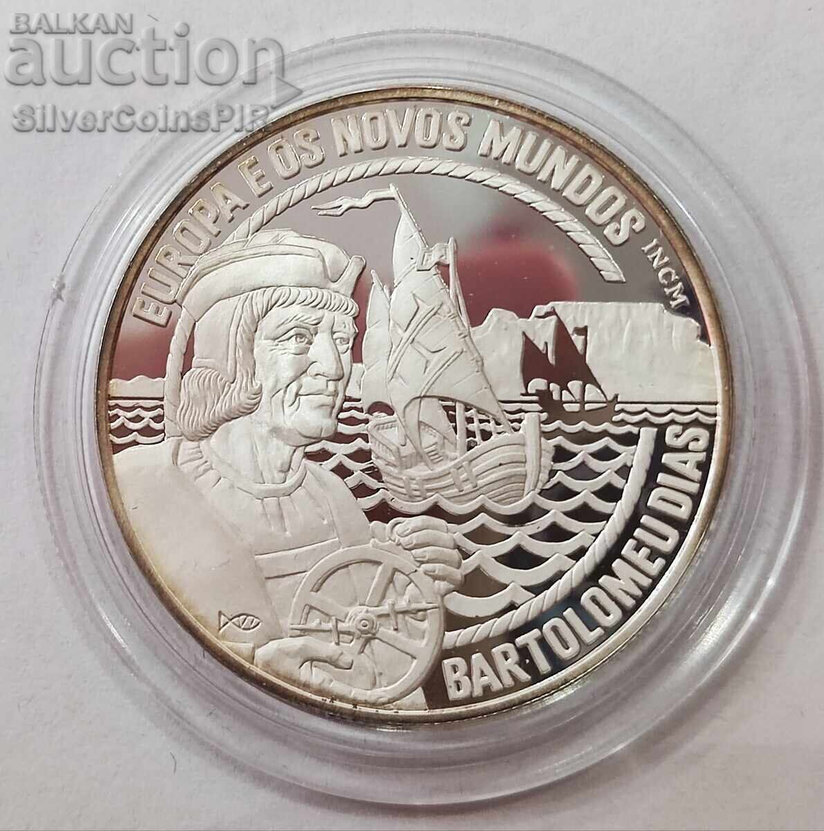 Silver 25 Escudos Bartolomeu Dias 1993 Portugal Silver 25 Escudos Bartolomeu Dias 1993 Portugal