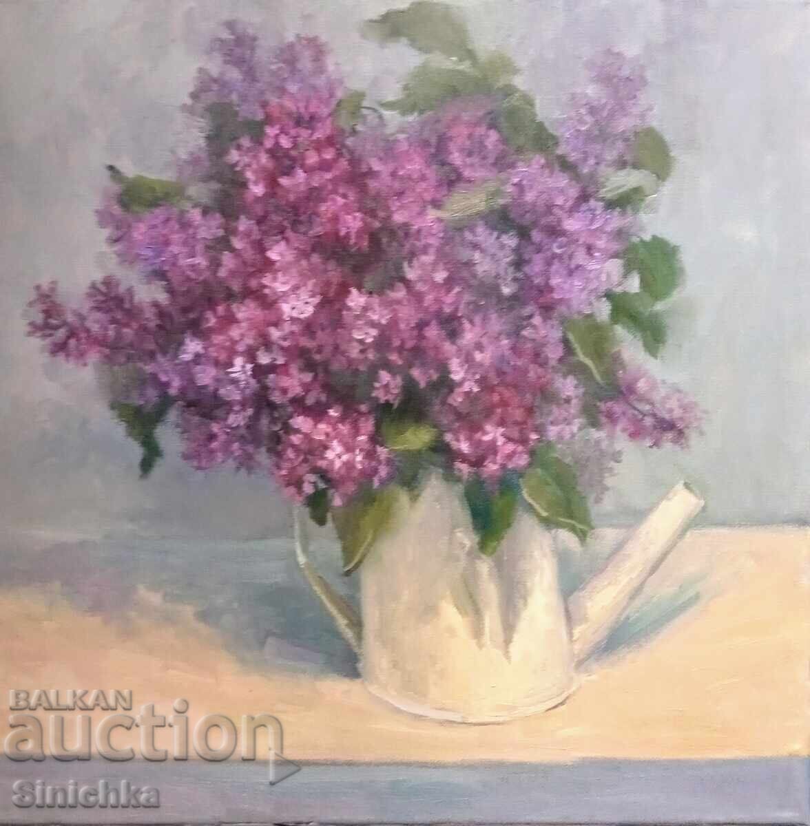 Маслена живопис, люляк. Маслена живопис, люляк.