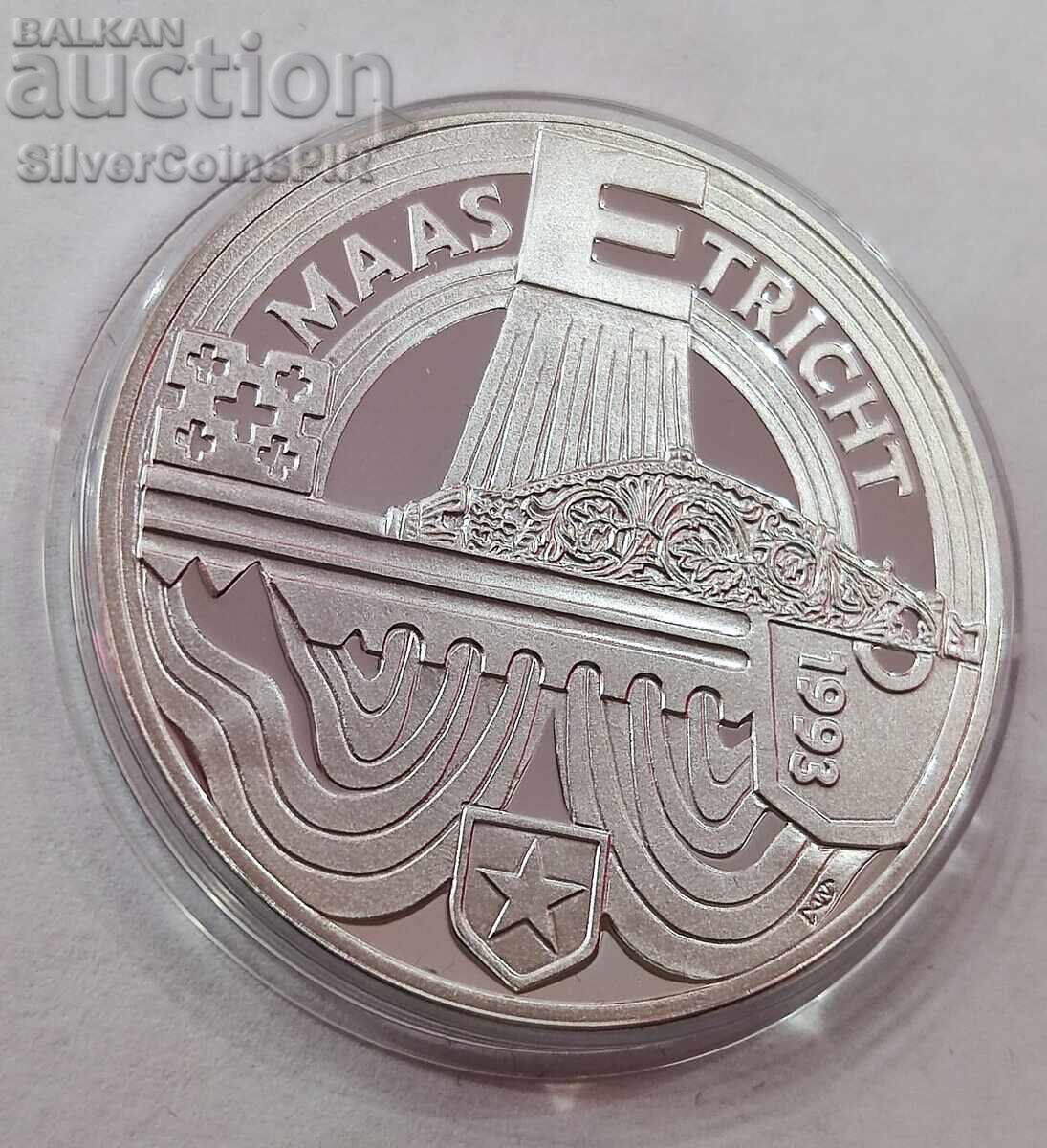 Auction Silver 25 ECU Maastricht Treaty 1993 Netherlands Auction Silver 25 ECU Maastricht Treaty 1993 Netherlands