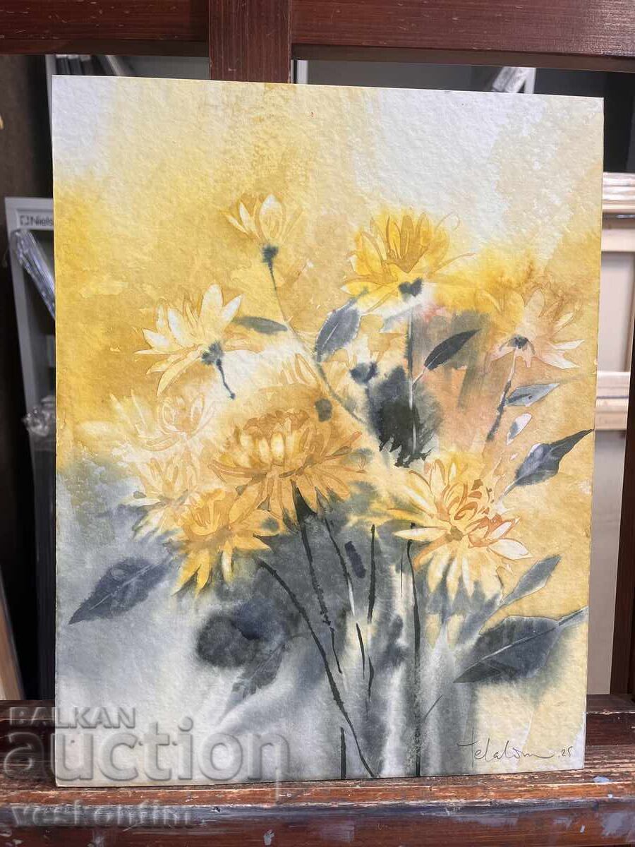 Ακουαρέλα λουλούδια