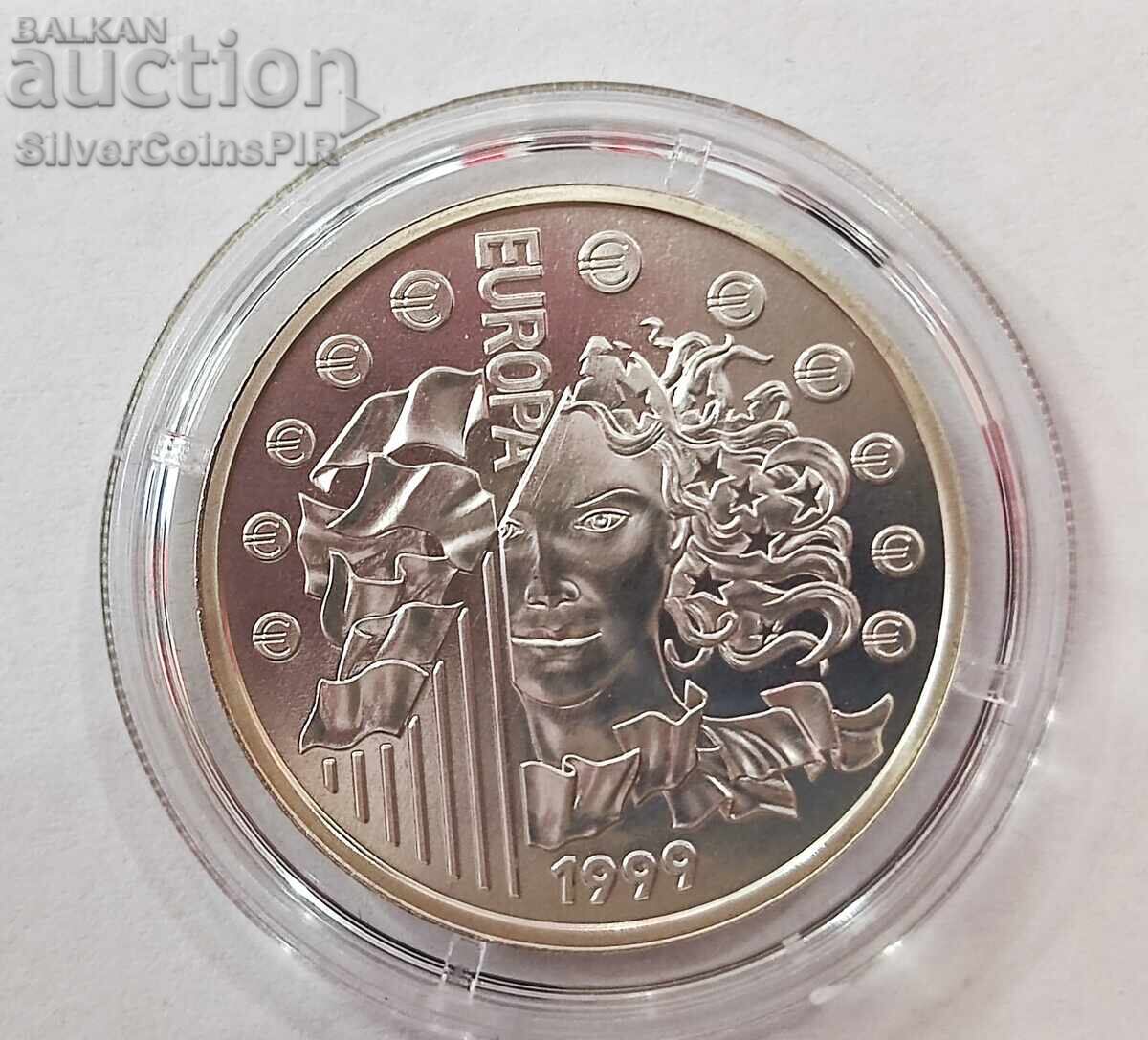 Delivery of Silver 6.55957 Francs Introduction of the Euro 1999 France Delivery of Silver 6.55957 Francs Introduction of the Euro 1999 France