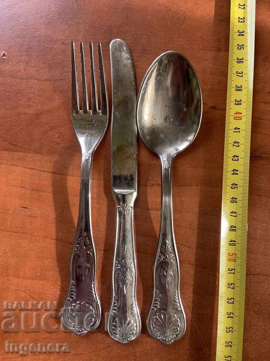 TACÂMURI-FURCULIȚĂ CUȚIT LINGURĂ ARGINTATE-800