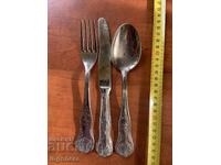 TACÂMURI-FURCULIȚĂ CUȚIT LINGURĂ ARGINTATE-800