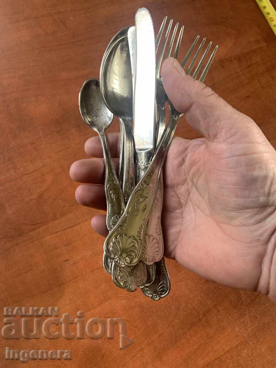 TACÂMURI - FURCULIȚĂ CUȚIT LINGURĂ ARGINTATE - PROBĂ 800 cu preț 27.00 BGN | € 13.80