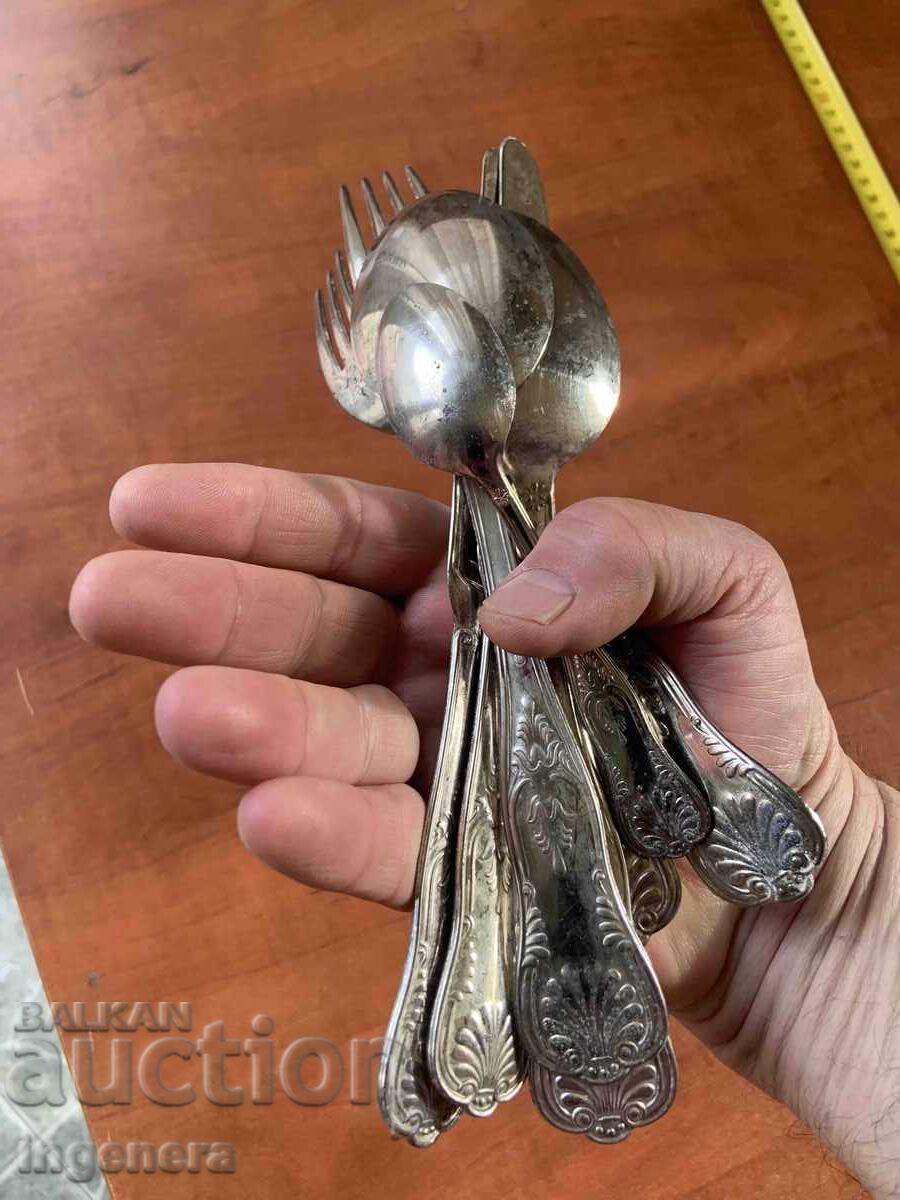 Livrarea TACÂMURI - FURCULIȚĂ CUȚIT LINGURĂ ARGINTATE - PROBĂ 800