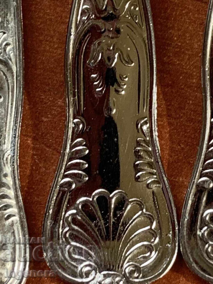 TACÂMURI - FURCULIȚĂ CUȚIT LINGURĂ ARGINTATE - PROBĂ 800 - 5