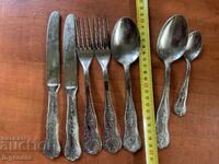 TACÂMURI - FURCULIȚĂ CUȚIT LINGURĂ ARGINTATE - PROBĂ 800