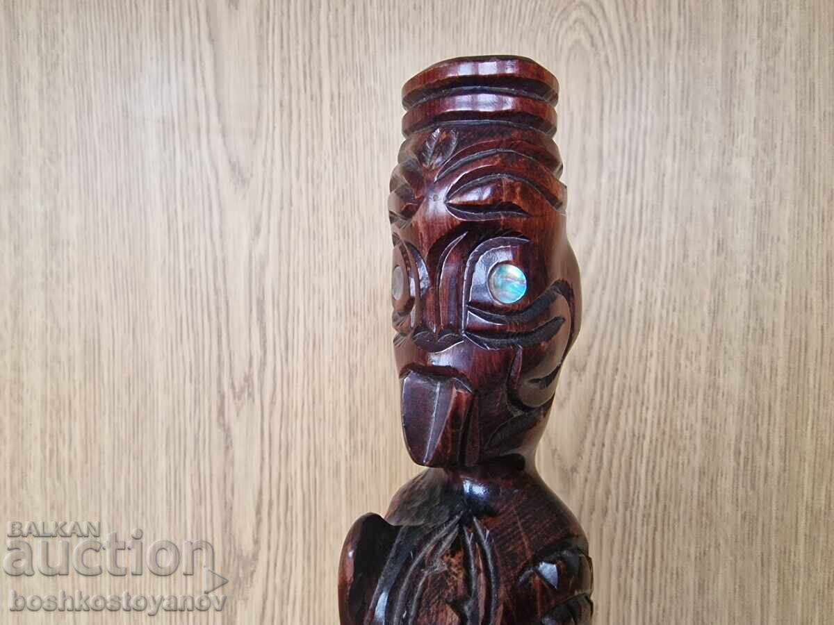 Wooden Tiki deity statue, 32 cm - 5 Wooden Tiki deity statue, 32 cm - 5