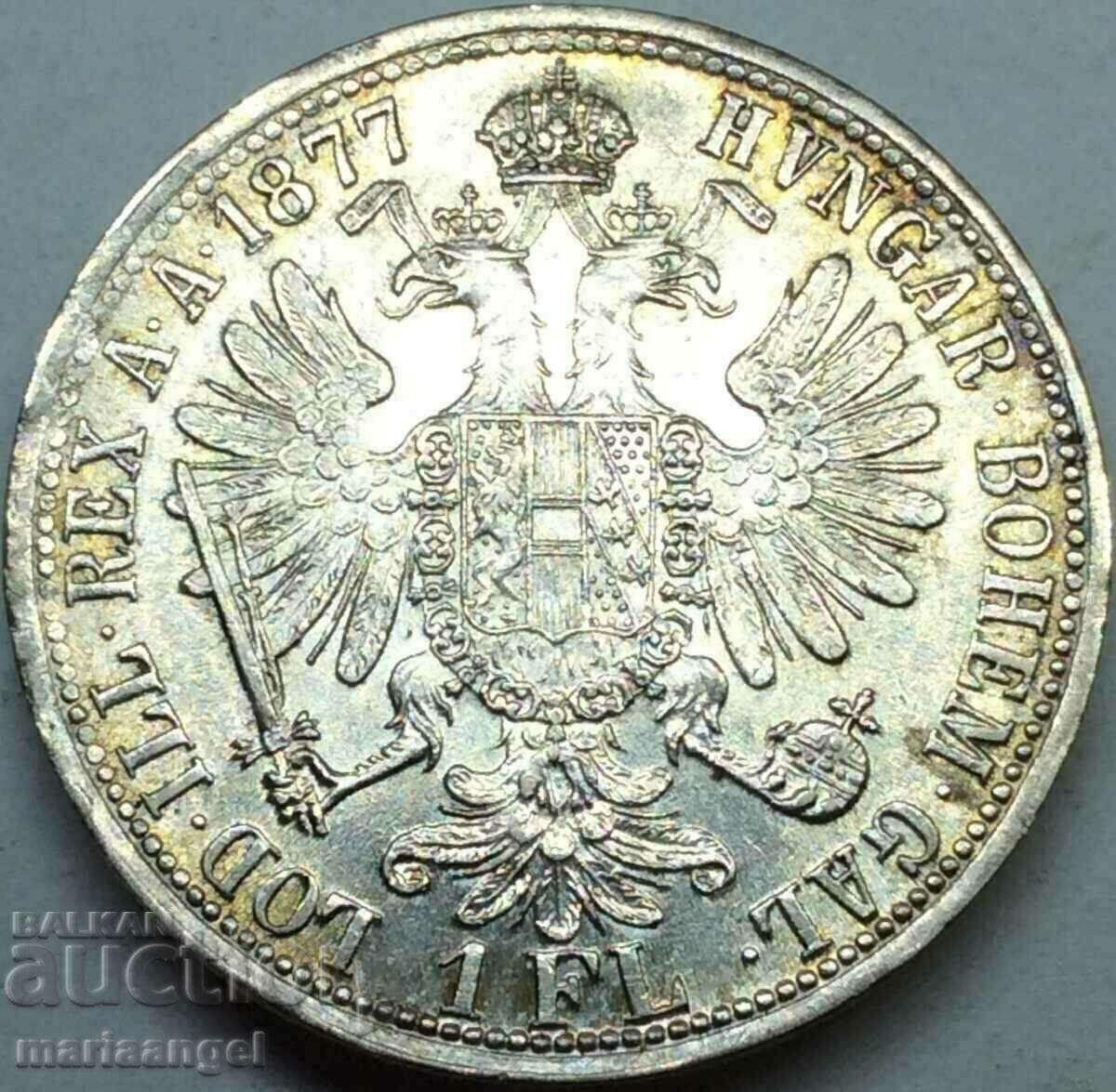 Licitație Austria 1 Florin 1877 Franz Joseph I Argint Licitație Austria 1 Florin 1877 Franz Joseph I Argint