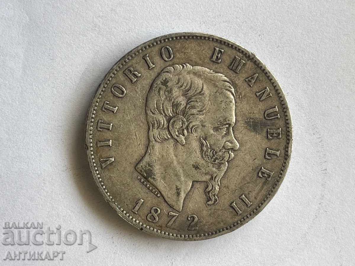 Ιταλική σπάνια ασημένια νομίσματα 5 λίρες 1876 ασήμι με τιμή 68.00 BGN | € 34.77