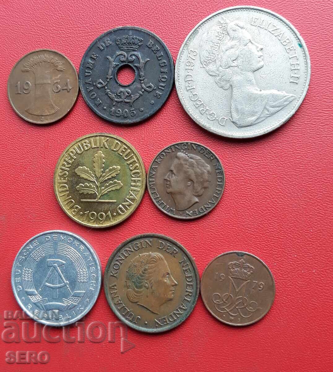 Смесен лот от 8 монети с цена 1.01 лв. | € 0.52