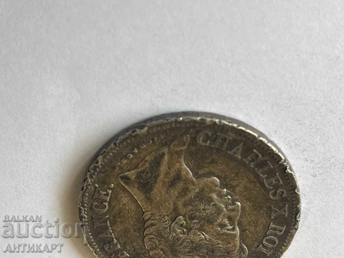 Auction France Rare Silver Coin 5 Francs Charles X 1828 Silver Auction France Rare Silver Coin 5 Francs Charles X 1828 Silver