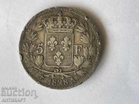 France Rare Silver Coin 5 Francs Charles X 1828 Silver