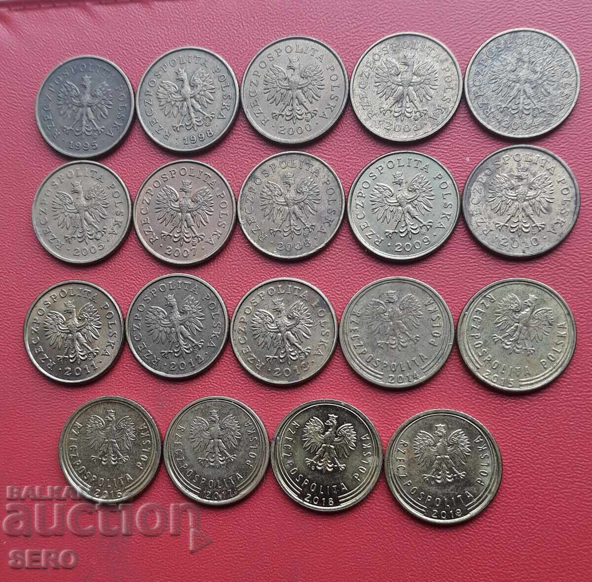 Полша-лот 19х1 грош без повтарящи се години Полша-лот 19х1 грош без повтарящи се години