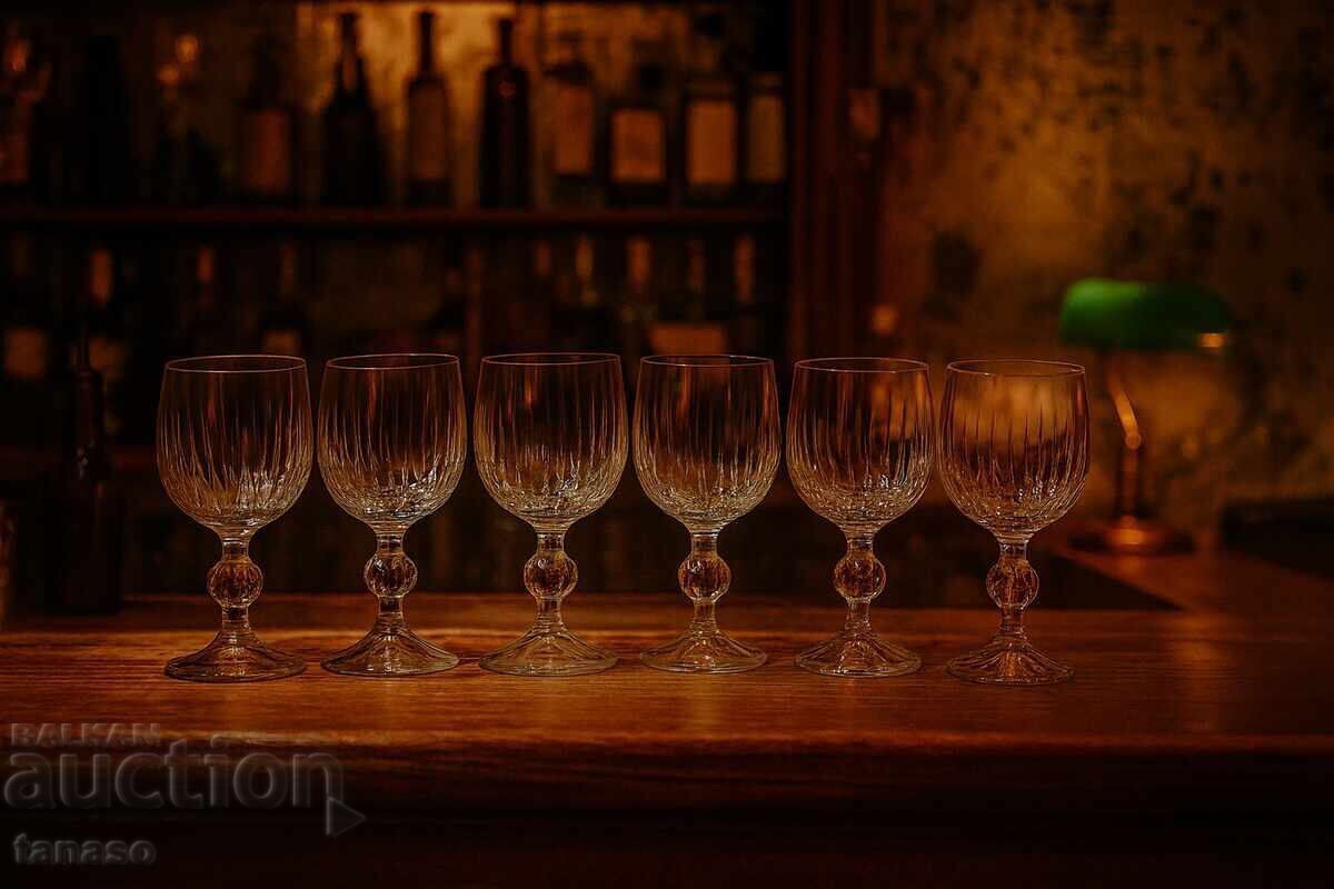 Licitație Pahare de vin "Bohemia" din cristal, set de 6 buc Licitație Pahare de vin "Bohemia" din cristal, set de 6 buc