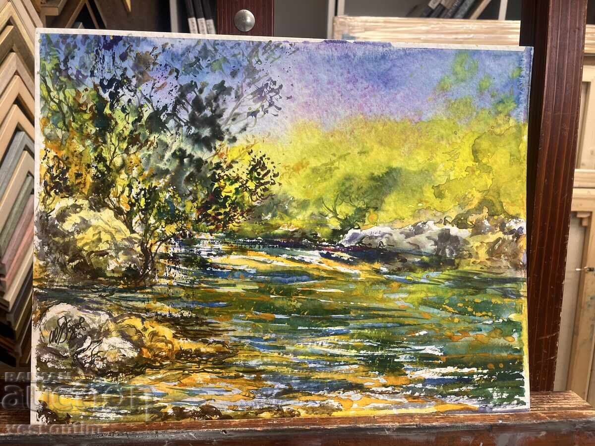 Licitație Peisaj acuarelă Licitație Peisaj acuarelă