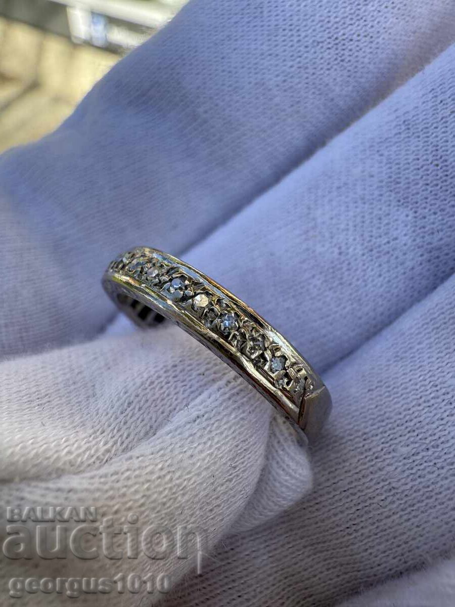 Gold ring 18k with diamonds №7640 - 5