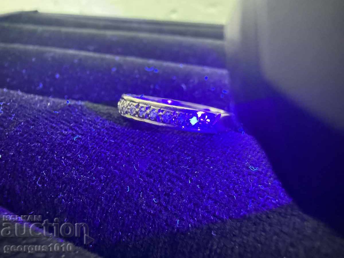 Gold ring 18k with diamonds №7640 - 6