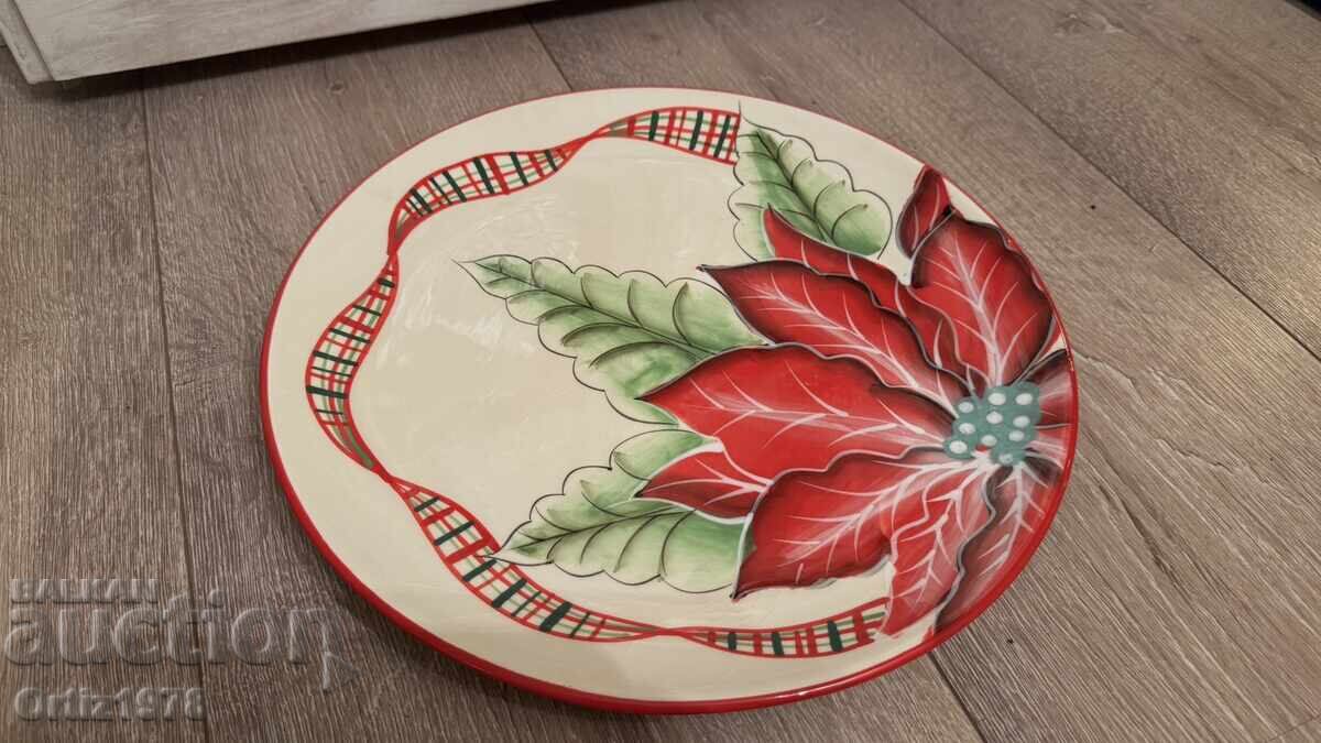 Auction  Large Cake Christmas Plate, 33cm Germany