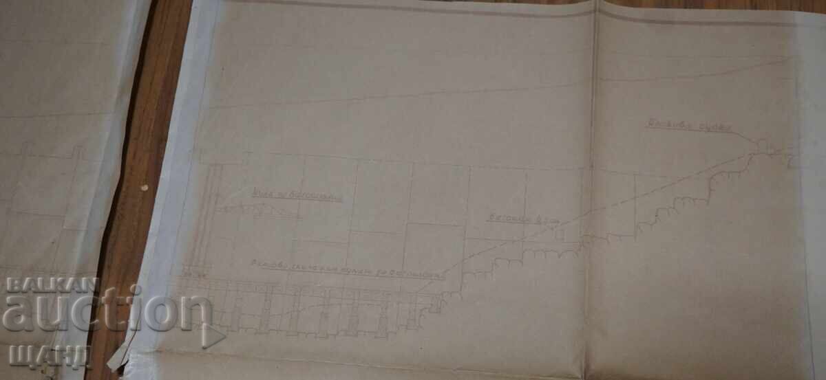 Παλαιό σχέδιο έργου για τη σκυροδέτηση του φράγματος Ροσίτσα 1:100 - 6