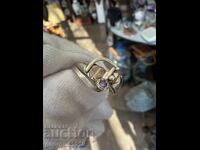 Ασημένιο δαχτυλίδι με αμέθυστο Νο. 7642