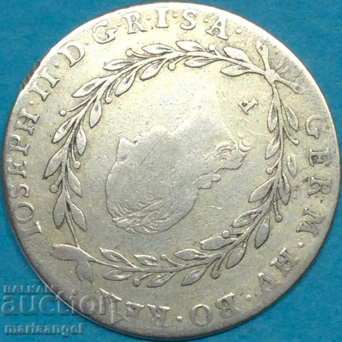 Δημοπρασία 20 Kreuzers 1790 F Austria Hall Tyrol ασημί - εκτός σπανίου