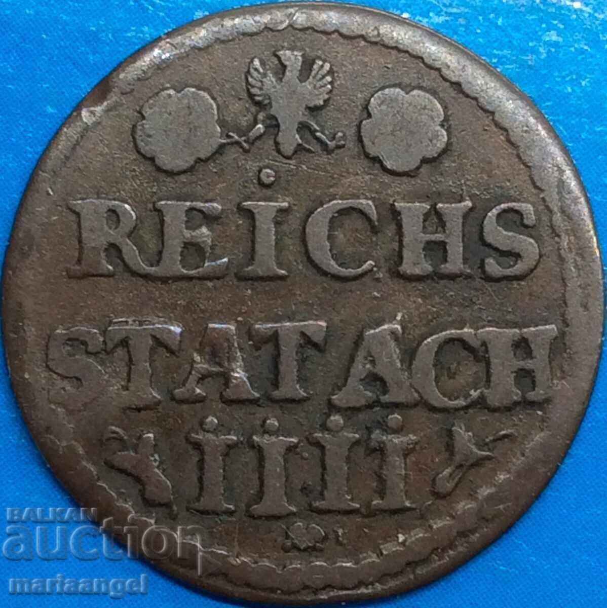 Licitație Aachen 4 Hellera 1757 Germania Licitație Aachen 4 Hellera 1757 Germania