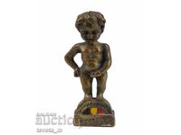 Bronze figurine souvenir Manneken Pis in Brussels, Belgium