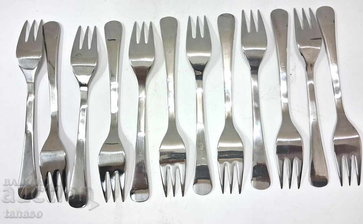 12 Dessert Forks "Petko Denev" - Gabrovo, Unused - 6