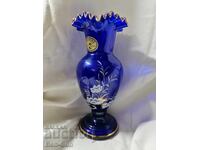 Vază albastră - "BOHEMIA"
