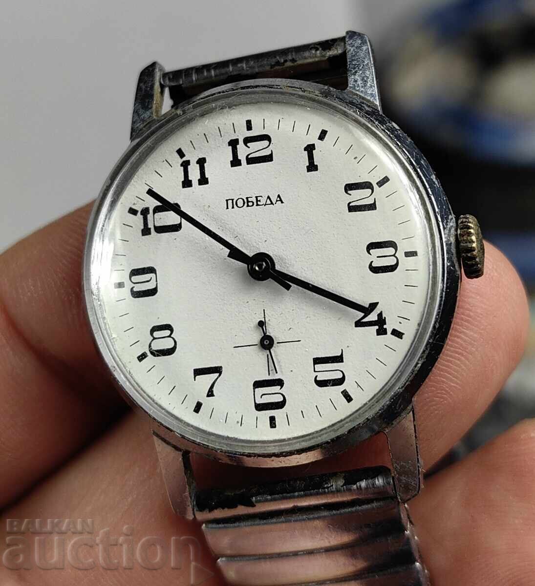 POBEDA POBEDA LUCREAZĂ, DAR NU VERIFICĂ - CEAS DE MÂNĂ BĂRBĂTESC URSS - 5