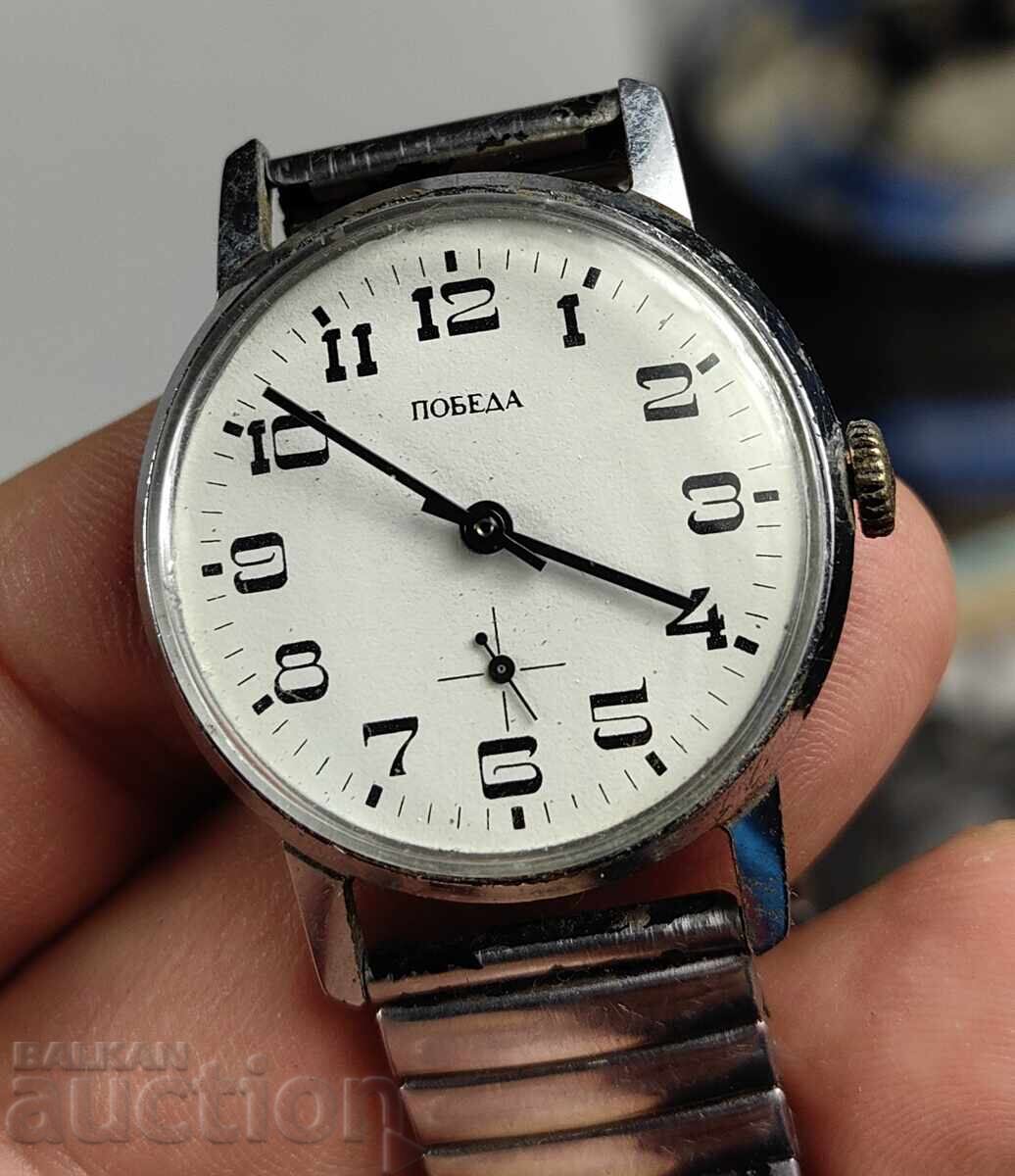 POBEDA POBEDA LUCREAZĂ, DAR NU VERIFICĂ - CEAS DE MÂNĂ BĂRBĂTESC URSS
