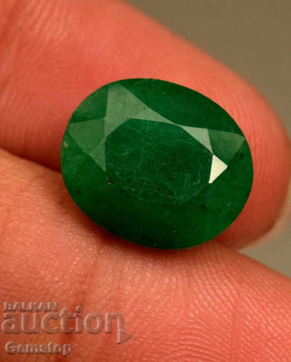 BZTS! 12.15 ct Natural Emerald Oval Cert. IGL from 1st! with price 4.50 BGN | € 2.30
