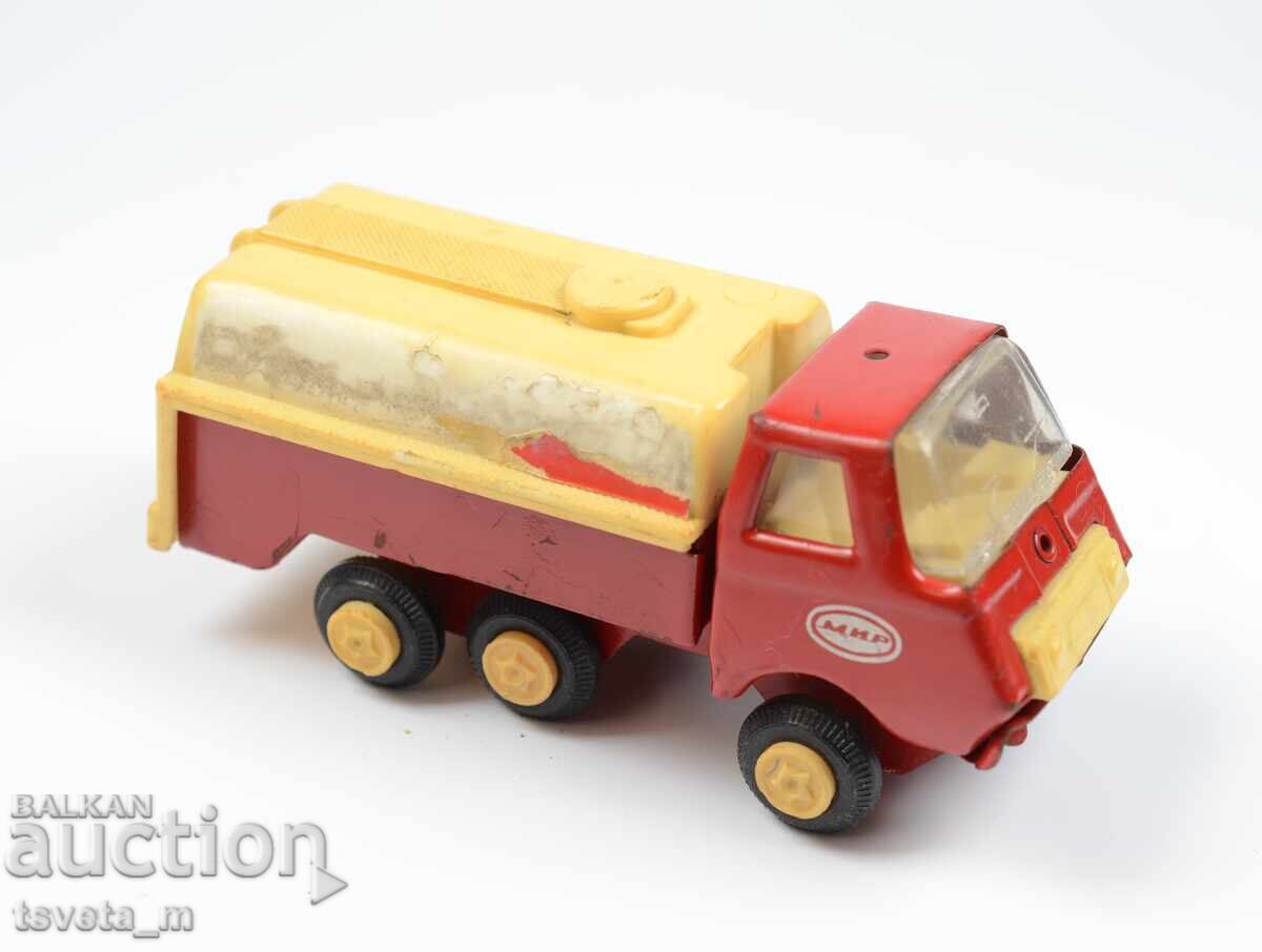 Metal and plastic truck MIR children's toys, Soviet era with price 5.00 BGN | € 2.56