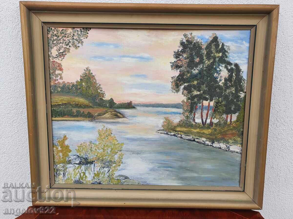 Δημοπρασία Πρωτότυπη ελαιογραφία στο φέιζερ!!!