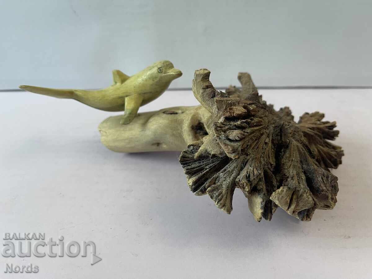 Δημοπρασία Ξύλινη φιγούρα Δελφίνι Δημοπρασία Ξύλινη φιγούρα Δελφίνι