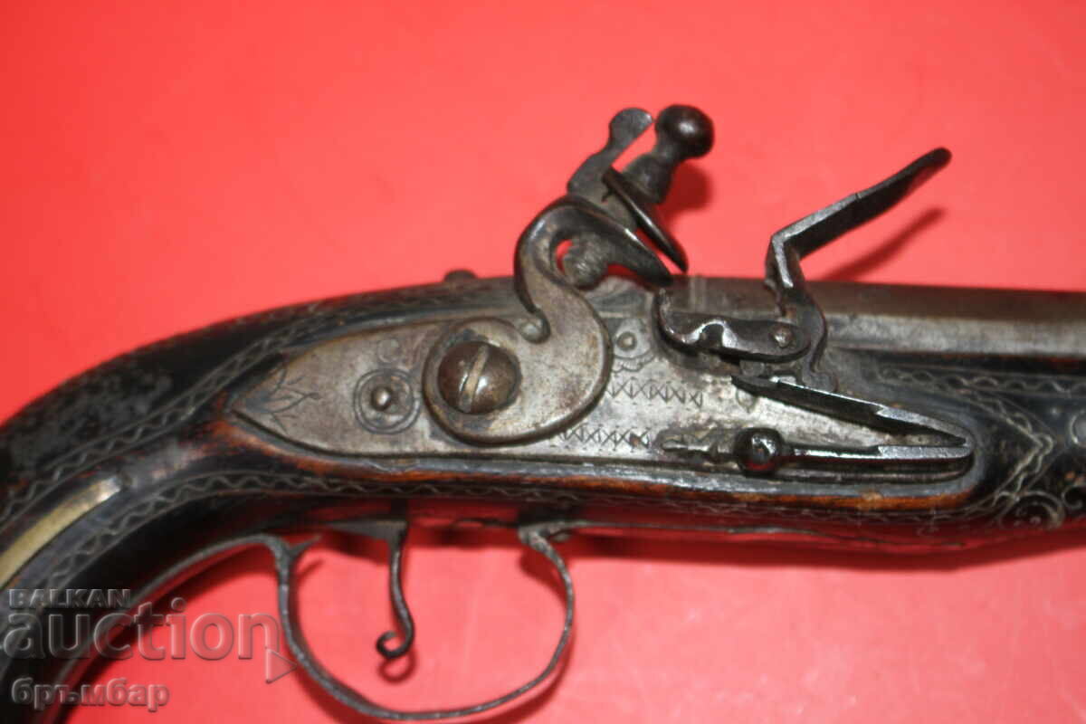 Auction Old flint Ottoman Balkan pistol, flintlock Auction Old flint Ottoman Balkan pistol, flintlock