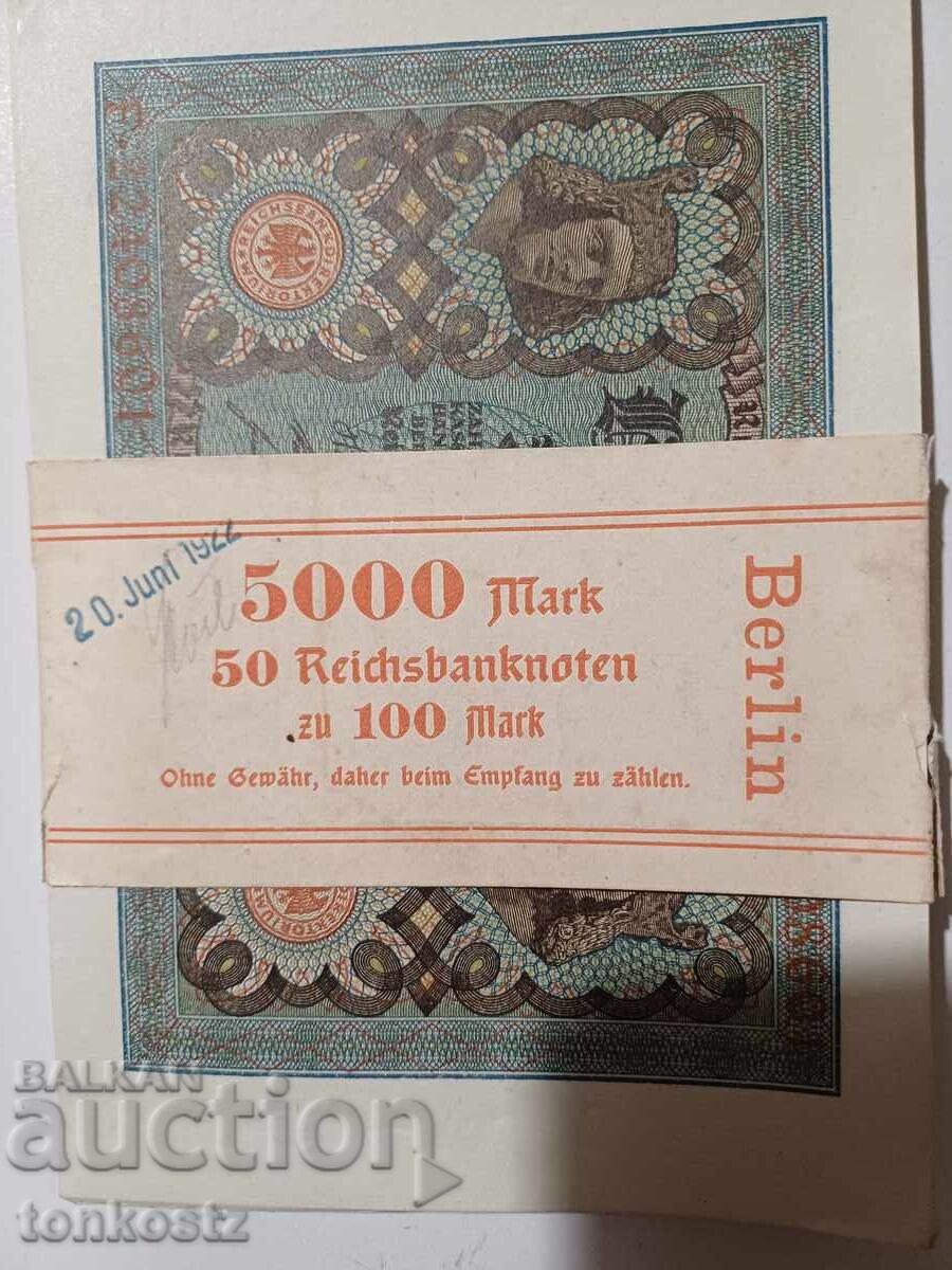 Доставка на 50бр. Банкноти от 100 марки Доставка на 50бр. Банкноти от 100 марки