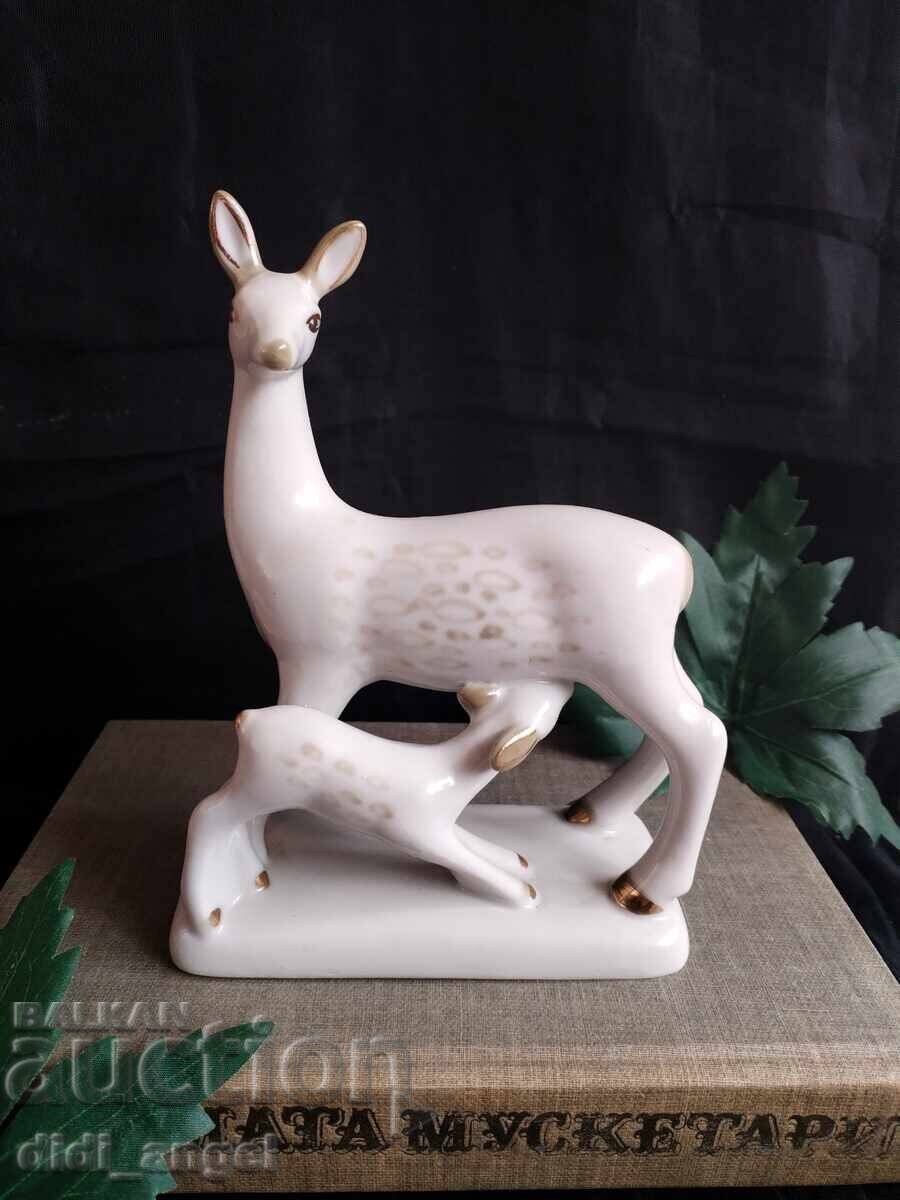 Statuette "Doe with Fawn" - USSR