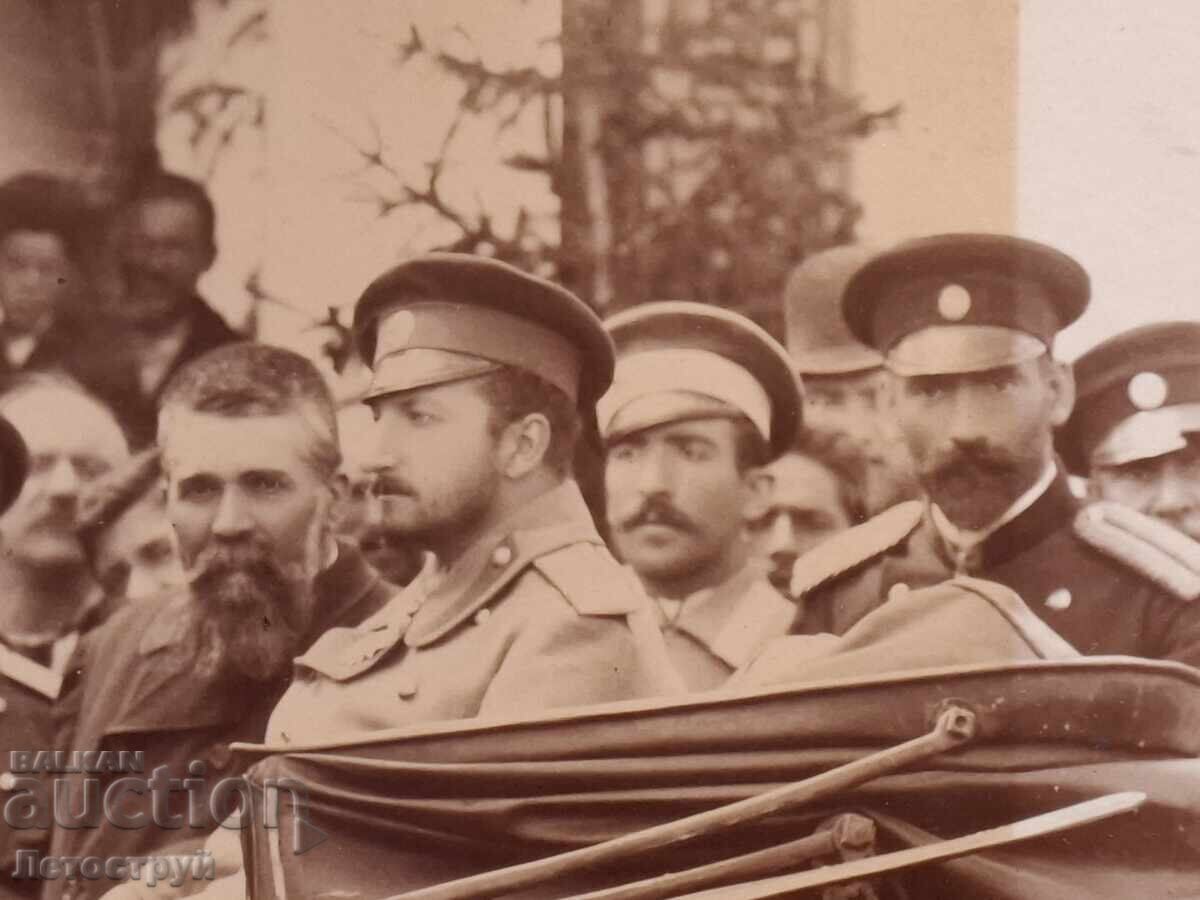 From 1st, Tsar Ferdinand on a phaeton. Many people around him with price 1270.00 BGN | € 649.34