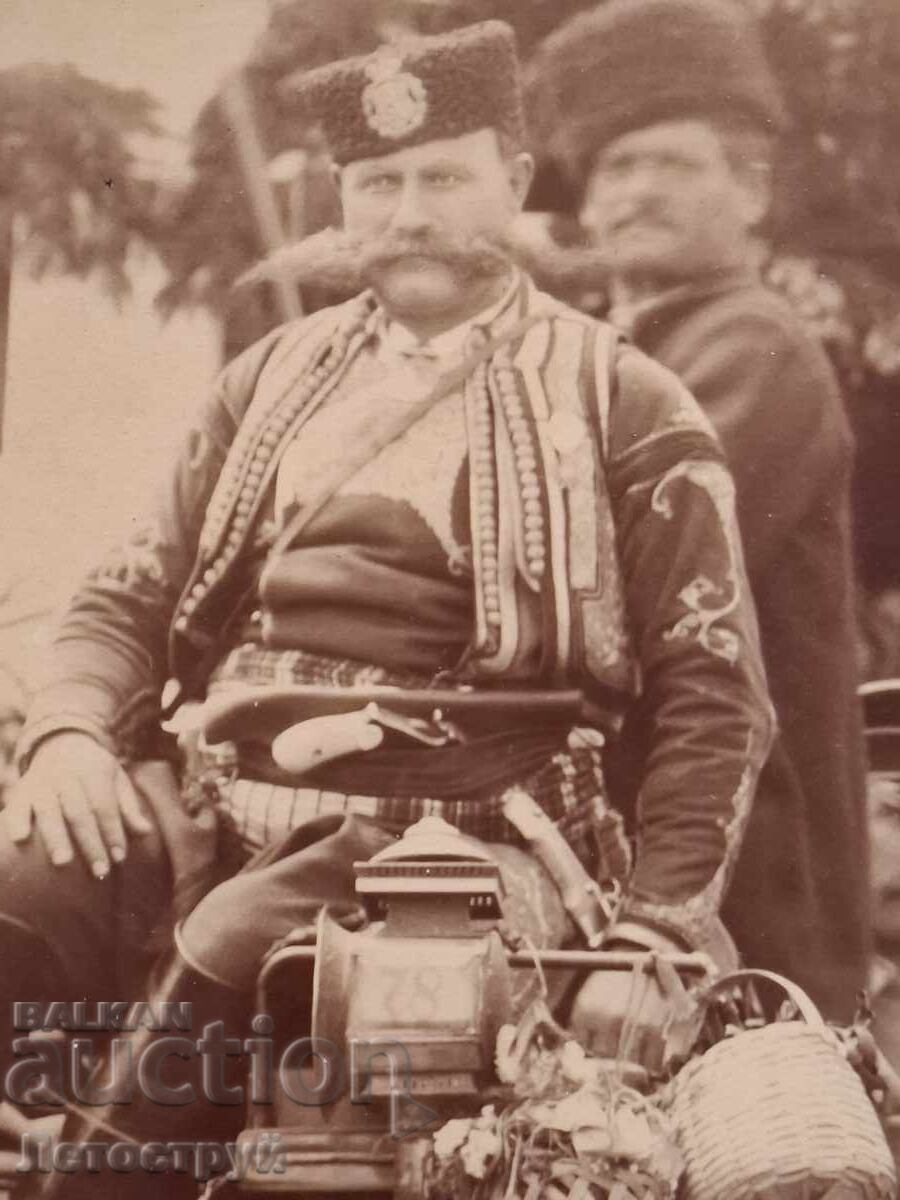 Delivery of From 1st, Tsar Ferdinand on a phaeton. Many people around him